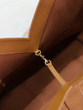 Y Dark Caramel Suede Tote Bag |817602C0X0W2924