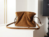 Jamie Brown Suede Drawstring Bag/Shoulder Bag| 8627121U8P72916