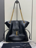 Jamie 4.3 Black Lambskin Chain-Strap Tote/Bucket Bag |809824 AAB32 1000