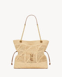 Jamie Beige Raffia Woven Tote Bag| 838876GAAFY2791