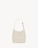 Small Le 5 à 7 Supple Ivory White Leather Shoulder Bag |713938AAAUQ9207