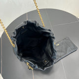 Jamie 4.3 Pochon Black Lambskin Drawstring Bucket Bag |781666 AAB32 1000