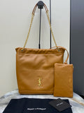 Jamie 4.3 Pochon Caramel-Colored Lambskin Drawstring Bucket Bag |809824AAB322186