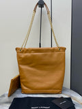 Jamie 4.3 Pochon Caramel-Colored Lambskin Drawstring Bucket Bag |809824AAB322186