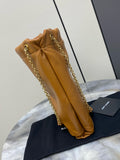 Jamie 4.3 Pochon Caramel-Colored Lambskin Drawstring Bucket Bag |809824AAB322186
