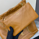 Jamie 4.3 Pochon Caramel-Colored Lambskin Drawstring Bucket Bag |809824AAB322186