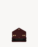 Loulou Series Medium Deep Burgundy Lambskin Shoulder Bag |801439AAEAX6197