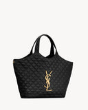 ICARE Black Quilted Lambskin Extra-Large Tote Bag 698651 AAANG 1000