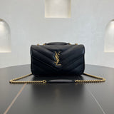 Loulou Small Black Quilted Lambskin Handbag |801437AAEAX1000