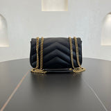 Loulou Small Black Quilted Lambskin Handbag |801437AAEAX1000