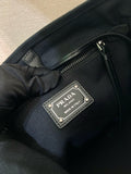 Black Mini Canvas and Leather Bucket Bag |1BE106_2G6S_F0002_V_OOO