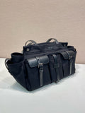 Black Canvas and Leather Tote Bag |2VG139_2G6S_F0002_V_OOO