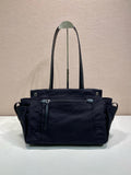 Black Canvas and Leather Tote Bag |2VG139_2G6S_F0002_V_OOO