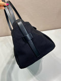 Black Canvas and Leather Tote Bag |2VG139_2G6S_F0002_V_OOO