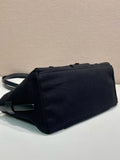 Black Canvas and Leather Tote Bag |2VG139_2G6S_F0002_V_OOO
