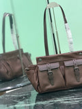 Brown Medium Leather Tote Bag |1BG645_2G6F_F0324_V_OOO