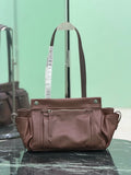 Brown Medium Leather Tote Bag |1BG645_2G6F_F0324_V_OOO