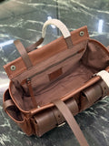 Brown Medium Leather Tote Bag |1BG645_2G6F_F0324_V_OOO