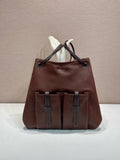 Large Brown Textured Leather Tote Bag |1BC289_2G6F_F0324_V_OOO