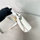 White Mini Leather Handbag| 1BA496_2C6A_F0PG7_V_OOO
