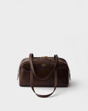 Large Brown Distressed Leather Tote Bag| 1BB165_2ZQ6_F0324_V_OOO