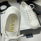 Women's White Printed Lambskin Sneakers G46368 B19815 NAFDD