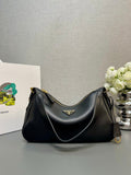 Black Medium Leather Shoulder Bag |1BC229_2CYS_F0002_V_LVM