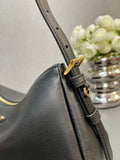 Black Medium Leather Shoulder Bag |1BC229_2CYS_F0002_V_LVM