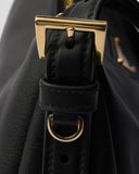 Black Medium Leather Shoulder Bag |1BC229_2CYS_F0002_V_LVM
