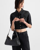 Black Medium Leather Shoulder Bag |1BC229_2CYS_F0002_V_LVM