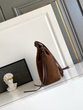 Brown Medium Suede Tote Bag |1BG641_2G6D_F0324_V_OOO
