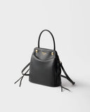 Black Mini Leather Handbag| 1BA496_2C6A_F0002_V_OOO