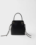 Black Mini Leather Handbag| 1BA496_2C6A_F0002_V_OOO