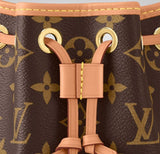 Brown Monogram-Coated Canvas Nano Noé Mini Bucket Bag |M81266