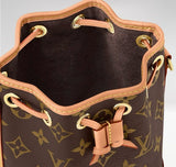 Brown Monogram-Coated Canvas Nano Noé Mini Bucket Bag |M81266
