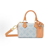 Bleu Courrier  Monogram Origine Special Jacquard Canvas Nano Speedy Mini Handbag |M28323
