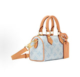 Bleu Courrier  Monogram Origine Special Jacquard Canvas Nano Speedy Mini Handbag |M28323