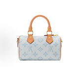 Bleu Courrier  Monogram Origine Special Jacquard Canvas Nano Speedy Mini Handbag |M28323