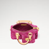 Fuchsia Monogram Denim Mini Pillow Bag |M27603