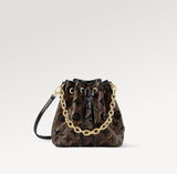 Brown Noé BB Monogram Classic Pattern Sequined Bucket Bag |M26284