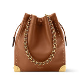 Brown Grained Calfskin Noé Trunk Handbag| M29131