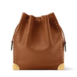 Brown Grained Calfskin Noé Trunk Handbag| M29131