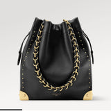 Black Smooth Calfskin Noé Trunk Bucket Bag |M29391
