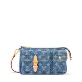 Monogram Jacquard Denim Cotton Handbag |M27602