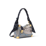 Beige Printed Canvas Side Trunk MM Handbag |M28749