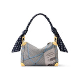 Beige Printed Canvas Side Trunk MM Handbag |M28749