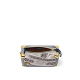 Beige Printed Canvas Side Trunk MM Handbag |M28749