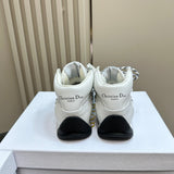 Women's First High-Top Sneakers in White Calfskin and Mesh| KCK431CTF_S19W