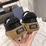 Men's Collaboration B33 Limited Edition Sneakers - Black Cotton Satin with Oblique Pattern |3SN303ZAM_H900