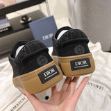 Men's Collaboration B33 Limited Edition Sneakers - Black Cotton Satin with Oblique Pattern |3SN303ZAM_H900